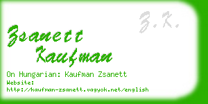 zsanett kaufman business card